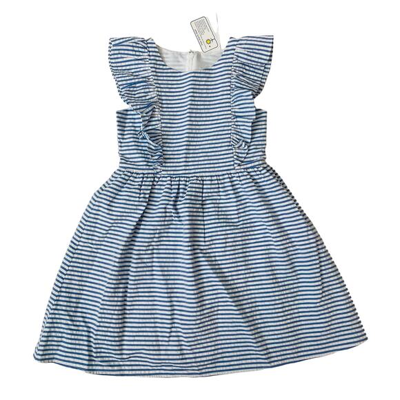 NWT Florence Eiseman Size 14 Seersucker Dress with Ruffle Front - Picture 1 of 6